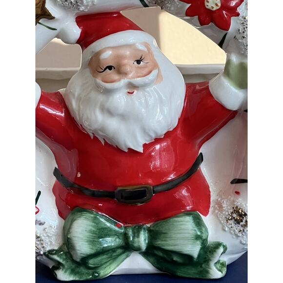 Vintage1960s Relpo Spaghetti Santa Planter, 5 1/2" Planter Vase, A988 Japan - Picture 3 of 11